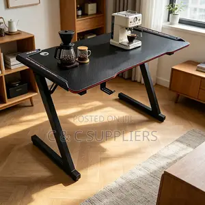 Black Imported Gamer Desk With Led