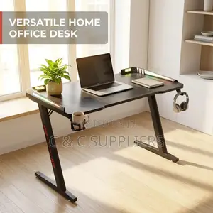 Black Imported Gamer Desk With Led