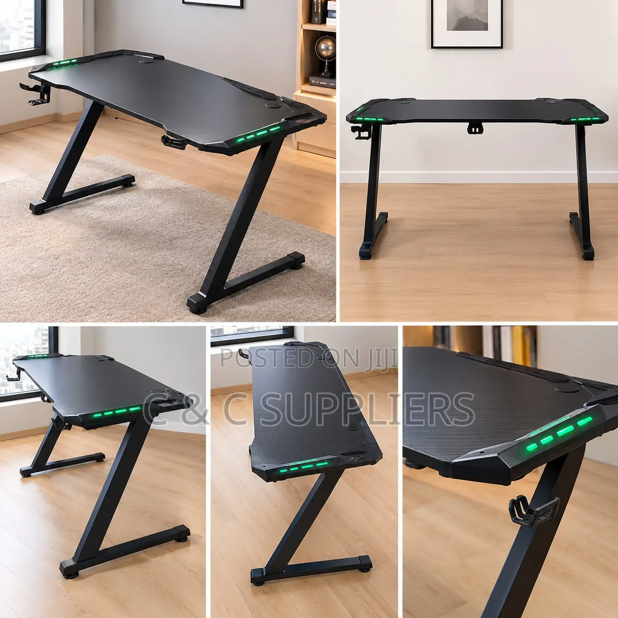 Black Imported Gamer Desk With Led