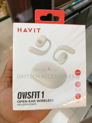 The Havit Ovisfit 1 (OWS914) Open-Ear Wireless Headphones in Beige