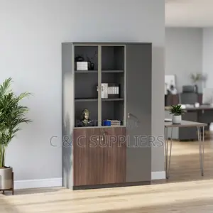 3-Door Brown Wooden Cabinet