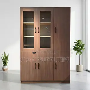 3-Door Brown Wooden Cabinet