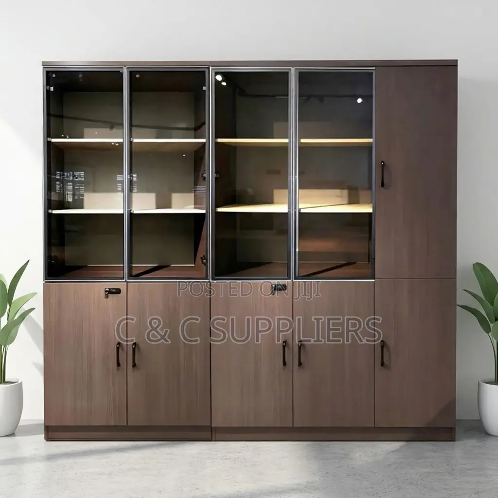 3-Door Brown Wooden Cabinet