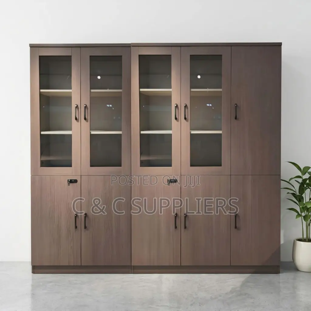 3-Door Brown Wooden Cabinet