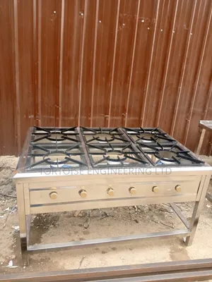 Stainless Steel Commercial 6 Burner Gas Cooker Size 1300mm by 900mm