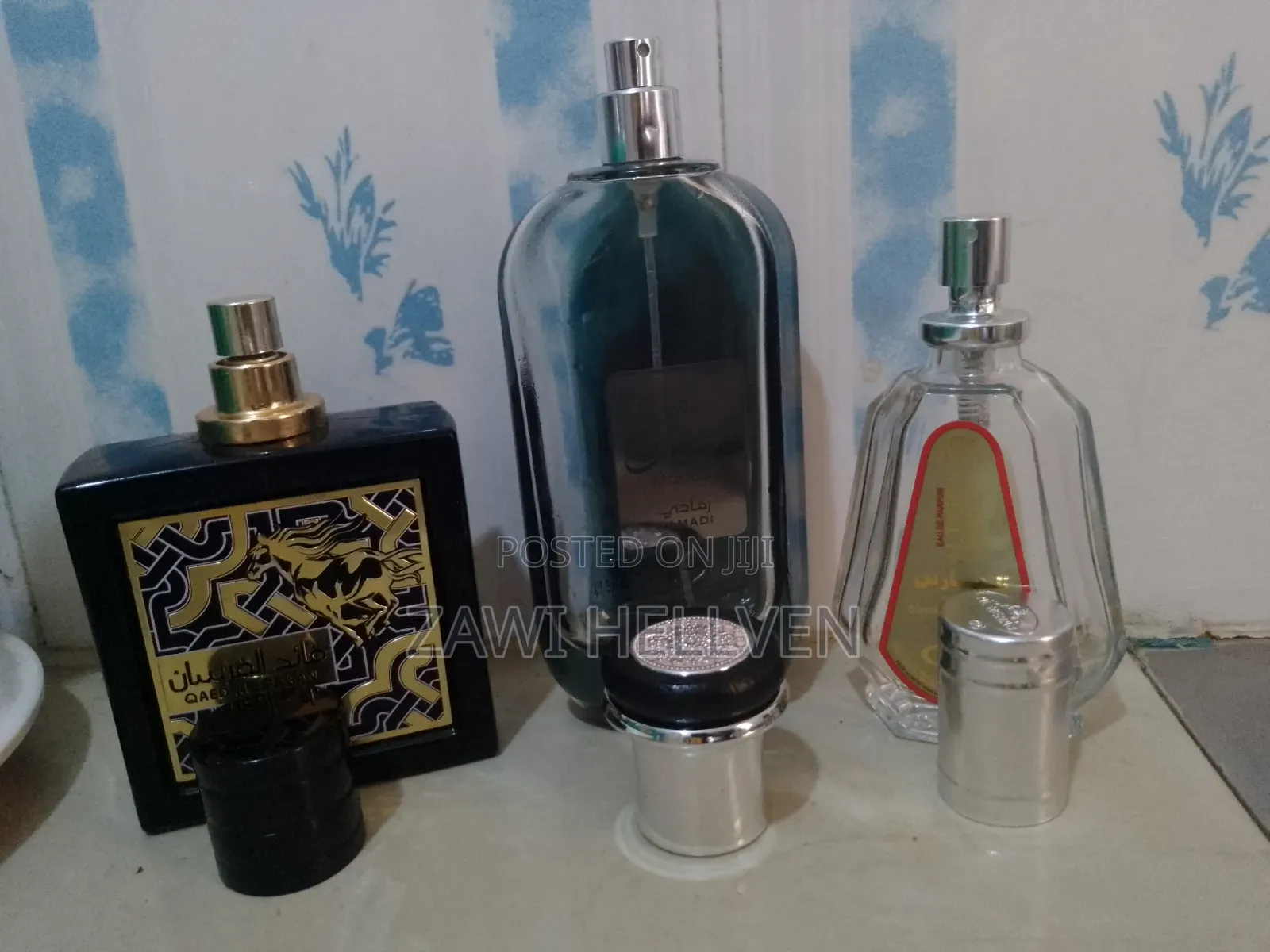 3 EMPTY ARABIAN BOTTLES- Mousuf Wardi,Qaed Al Fursan,Al Fares Al Rehab