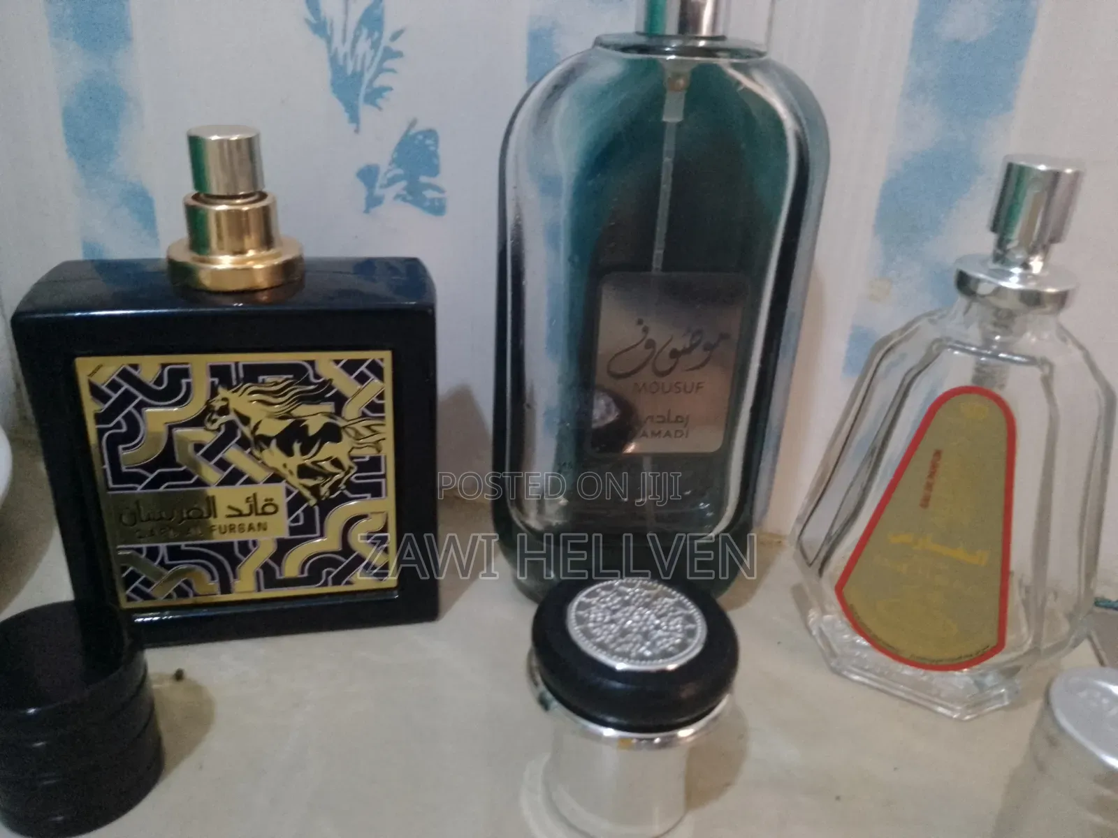 3 EMPTY ARABIAN BOTTLES- Mousuf Wardi,Qaed Al Fursan,Al Fares Al Rehab