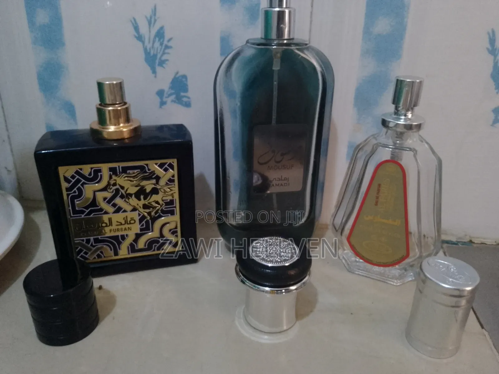 3 EMPTY ARABIAN BOTTLES- Mousuf Wardi,Qaed Al Fursan,Al Fares Al Rehab