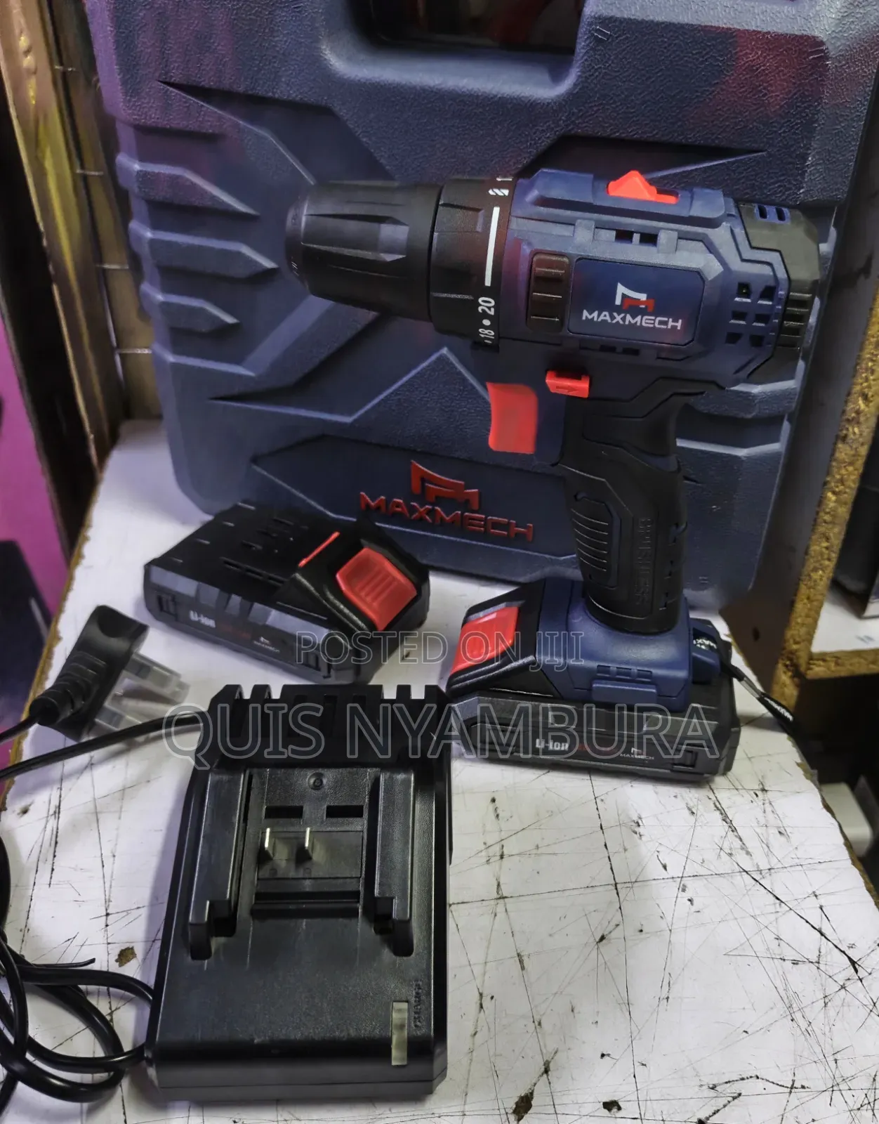 Cordless Brushless Drill/ Electric 20v Drill Maxmech 2batteries