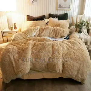 Beige Navy Blue High-Density Heavyweight Fluffy Duvet 6*7