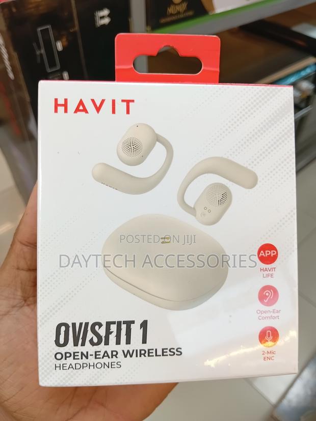 Havit OSW-914 Open Ear Wireless Black/Beige Earbuds - main view