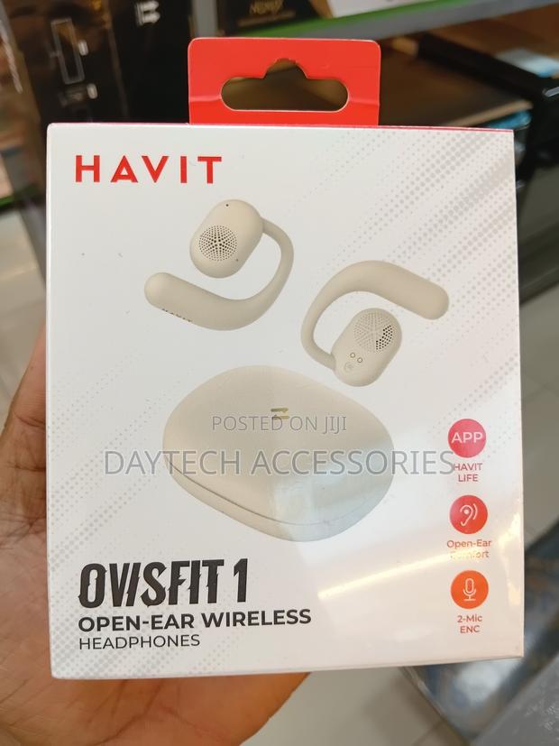Havit OSW-914 Open Ear Wireless Black/Beige Earbuds - thumbnail 3
