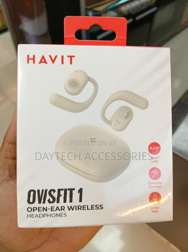 Havit OSW-914 Open Ear Wireless Black/Beige Earbuds - thumbnail 4