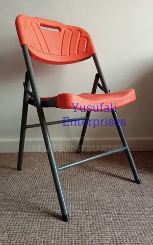 Foldable Chair, Heavy Duty, Plastic Body Metal Frame.