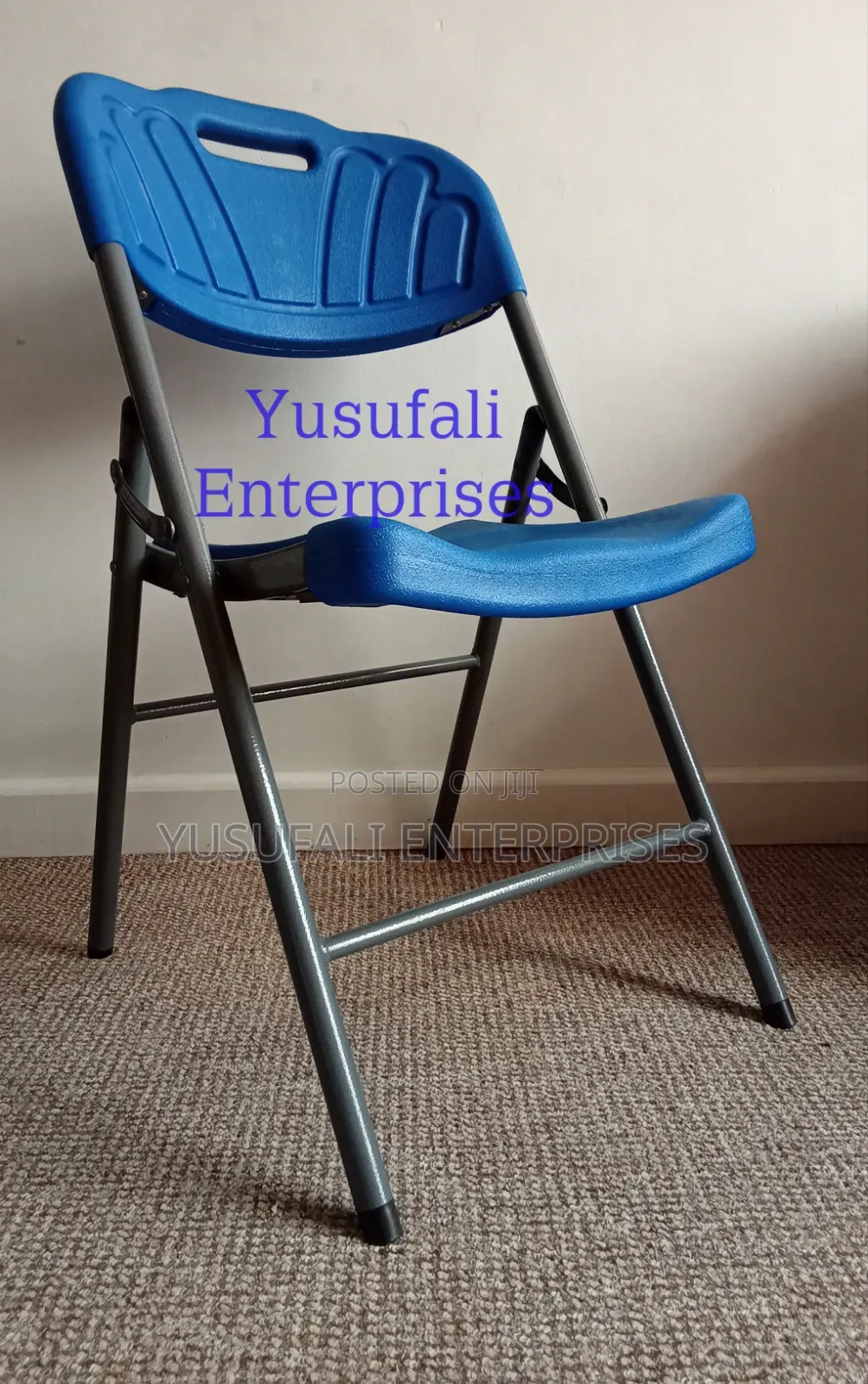 Foldable Chair, Heavy Duty, Plastic Body Metal Frame.