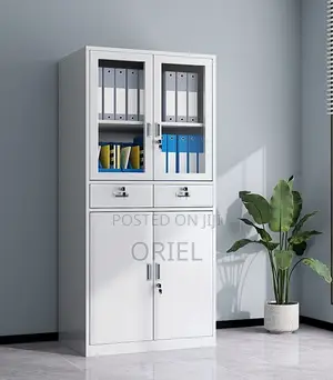 2-Door Office Storage Unit – Secure Modern Filing Storage Cabinet