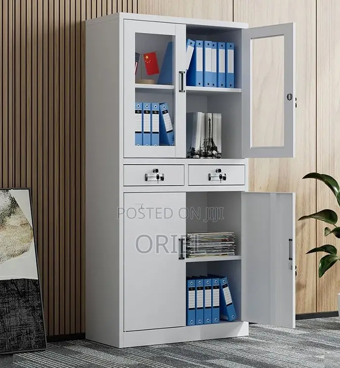 2-Door Office Storage Unit – Secure Modern Filing Storage Cabinet