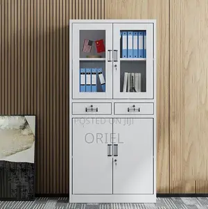 2-Door Office Storage Unit – Secure Modern Filing Storage Cabinet