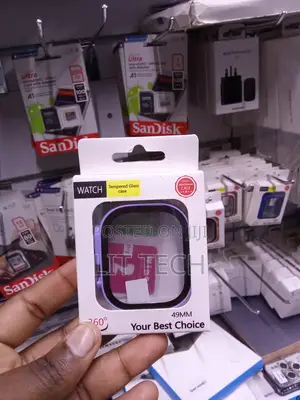 Apple Watch Ultra 49mm Tempered Glass Bumper Case -Purple