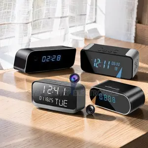 Full HD Motion Sensor WiFi Alarm Table Clock Hidden Spy Camera