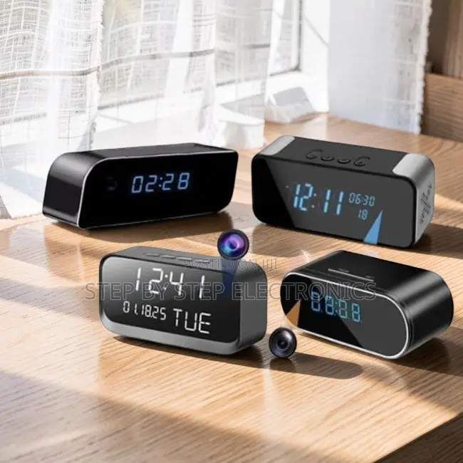Full HD Motion Sensor WiFi Alarm Table Clock Hidden Spy Camera