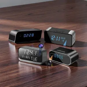 Discreet Indoor Monitor WiFi Alarm Table Clock Hidden Spy Camera
