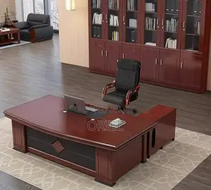 Mahogany Executive OfficeDesk – PremiumWooden Professional Workstation