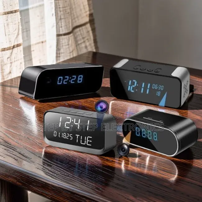 Remote Viewing Device WiFi Alarm Table Clock Hidden Spy Camera