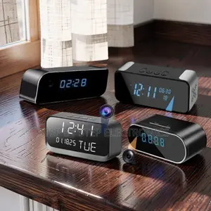 Wireless Motion Monitor WiFi Alarm Table Clock Hidden Spy Camera