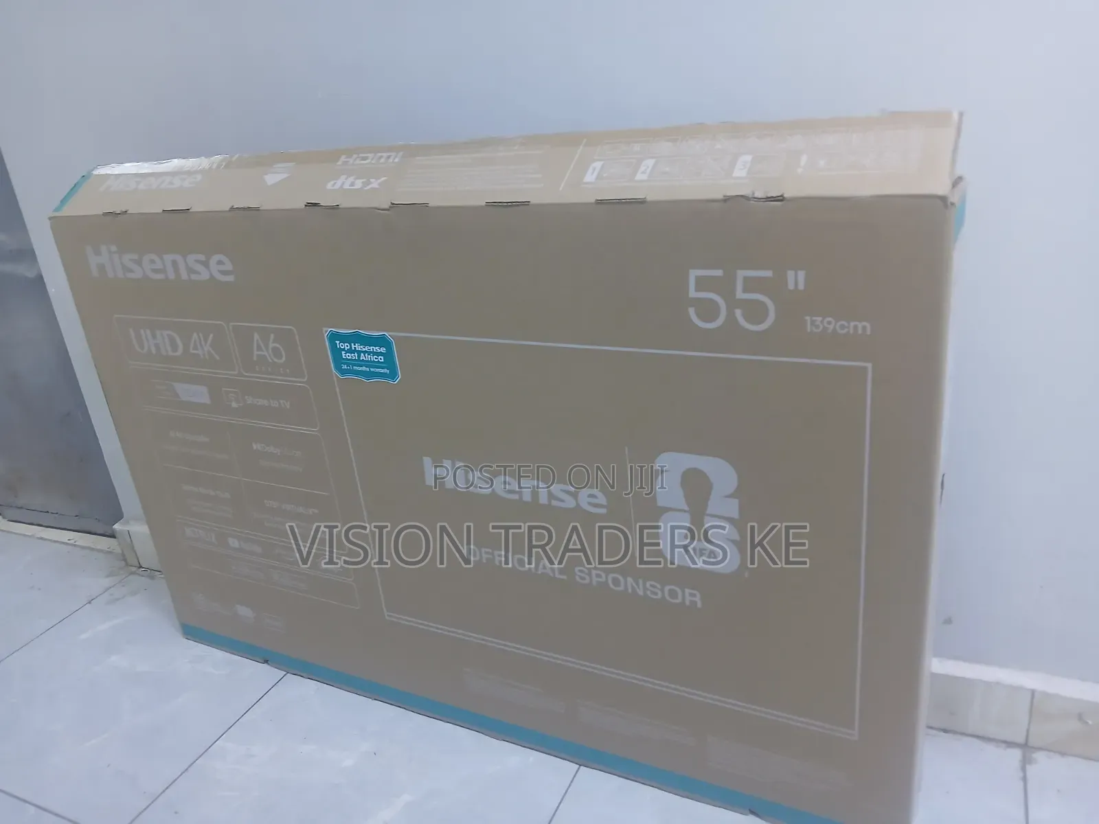 Hisense 55" Inch 55A6QKEN Smart UHD Frameless TV With Dolby Vision.