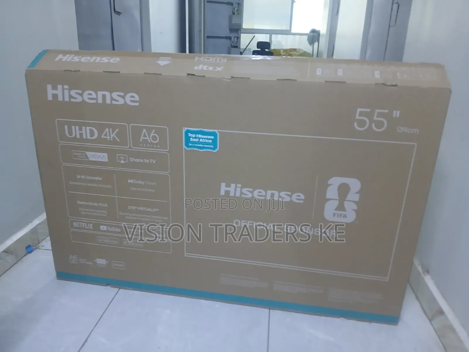 Hisense 55" Inch 55A6QKEN Smart UHD Frameless TV With Dolby Vision.