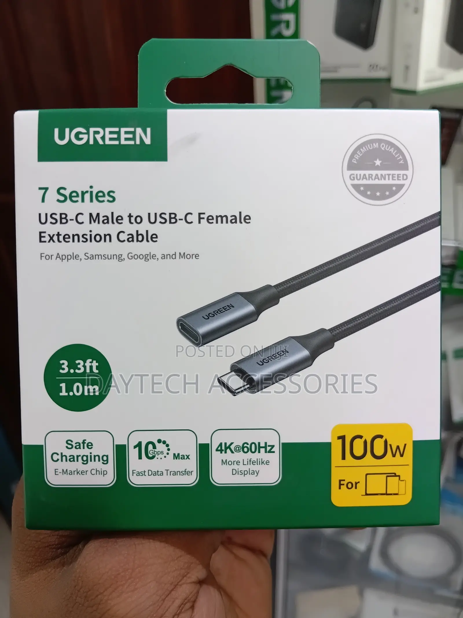 UGREEN US372 USB C 3.1 Male to USB C Female Extension Cable(10Gbps)