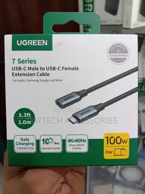 UGREEN US372 USB C 3.1 Male to USB C Female Extension Cable(10Gbps)