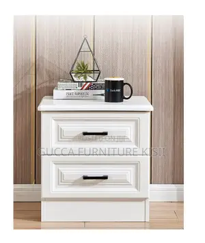 3 Drawer Modern Bedside Storage Cabinet (White).