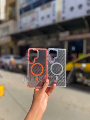 Dual-Tone Carbon Texture Magnetic Phone Cases Samsung S Series
