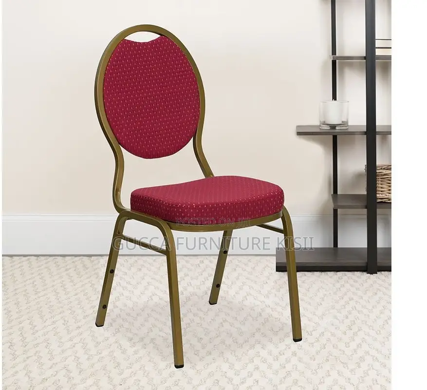 Red Round Back Stackable Events Chair