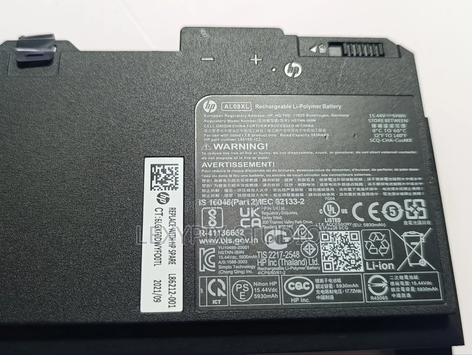 Original HP ZBook Fury 15 G8 Battery (AL08XL / 91.4Wh) - Clean Pull