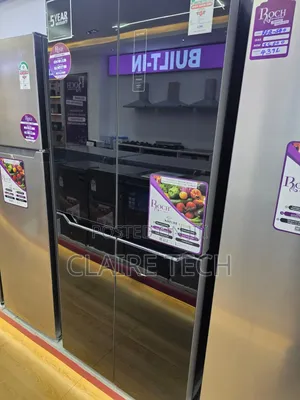 . Roch 439L 4 Door Double Side-by-Side Fridge Freezer