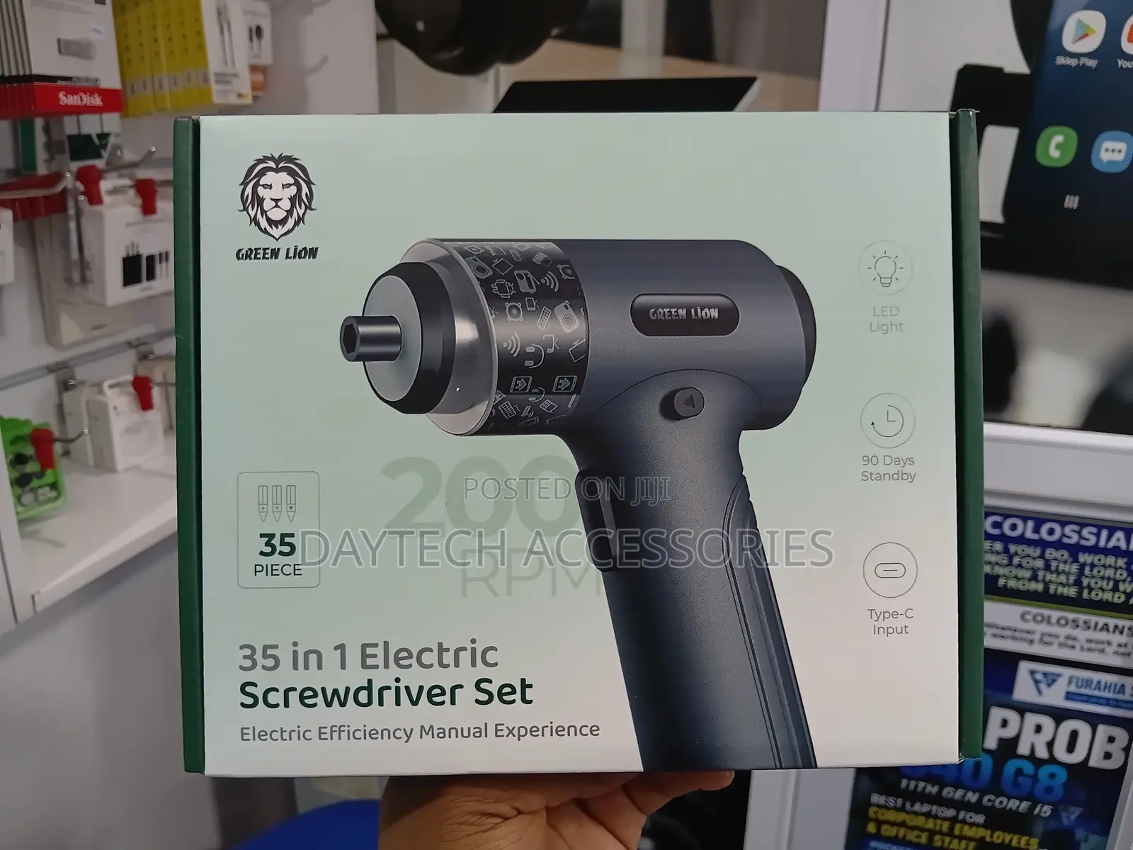 Green Lion 35 In1 Electric Screwdriver Set - Black | GN35IN1ELSDGBK