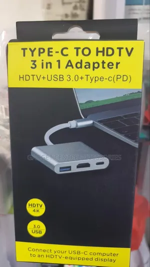 Type-C to HDTV 3 in 1 Adapter, HDTV+USB 3.0+type C