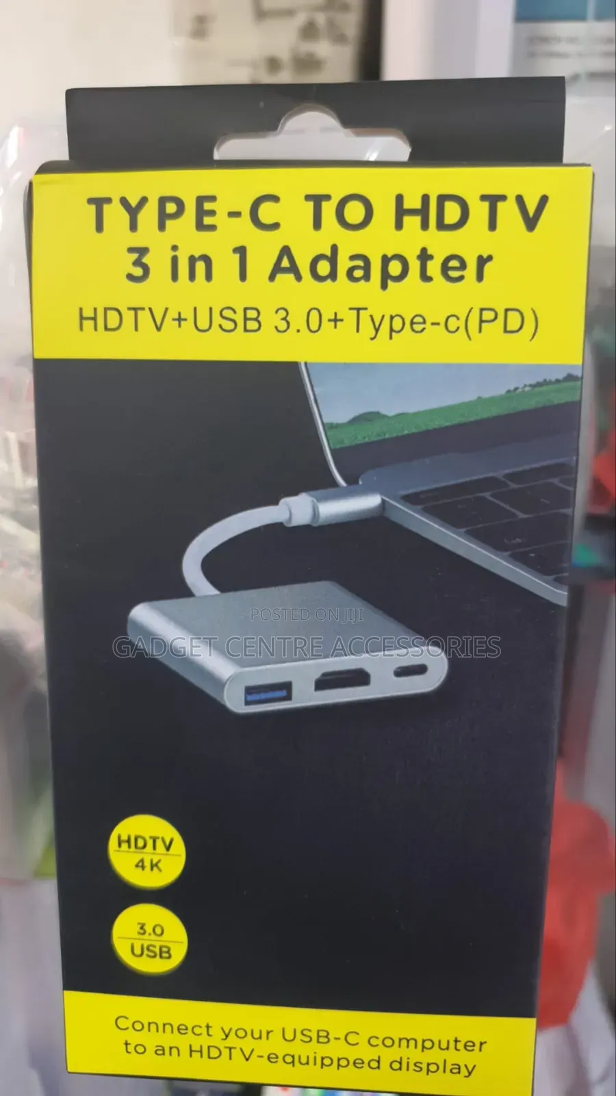 Type-C to HDTV 3 in 1 Adapter, HDTV+USB 3.0+type C