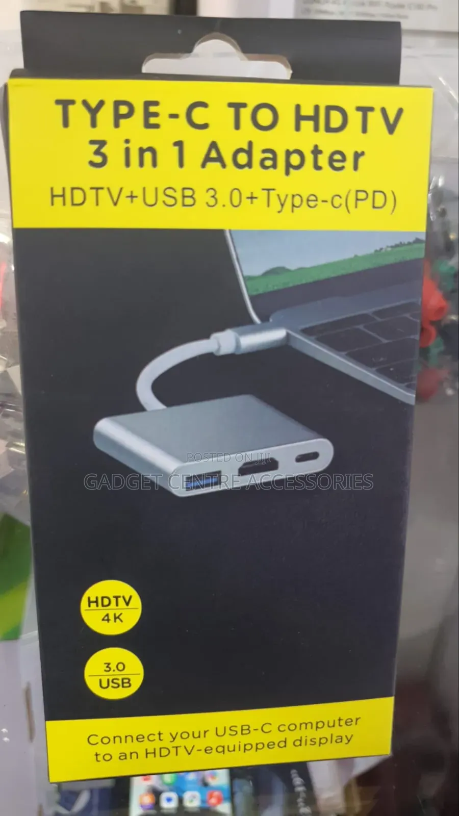 Type-C to HDTV 3 in 1 Adapter, HDTV+USB 3.0+type C