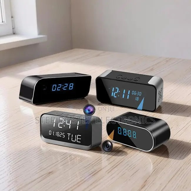 Smart Video Recorder WiFi Alarm Table Clock Hidden Spy Camera