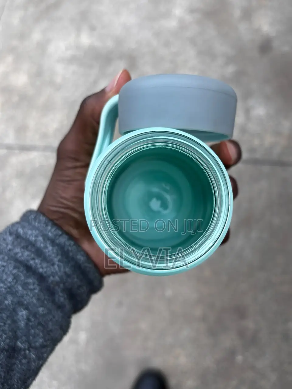 Green Glass Water Bottle