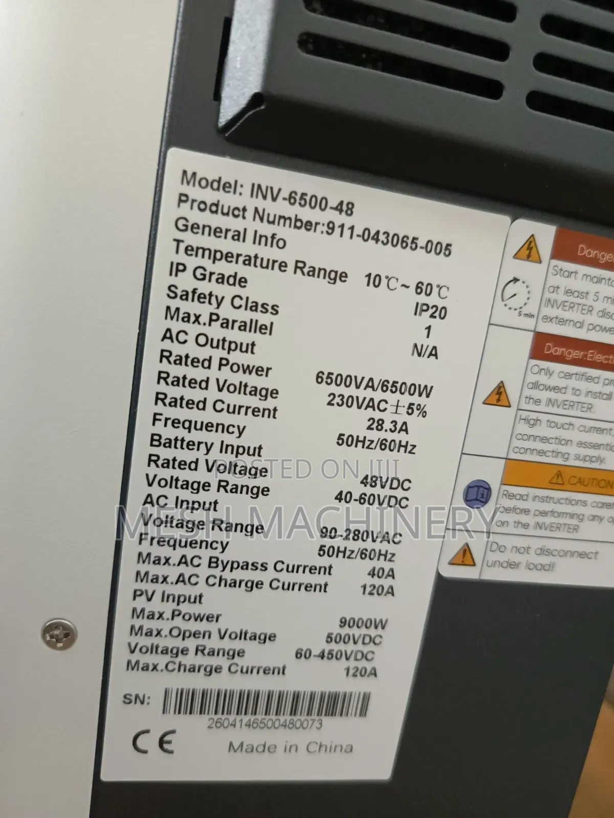 REDSUN 48v 6.5kw Hybrid Inverter