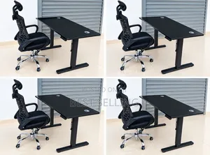 Office Combo Adjustable Height Desk and Office Chair