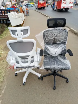 Modern Office Chair Black and White Color With Flipping Hands