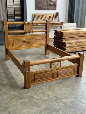 Built to Last: Solid Mvule Hardwood 5x6 Bed Frame