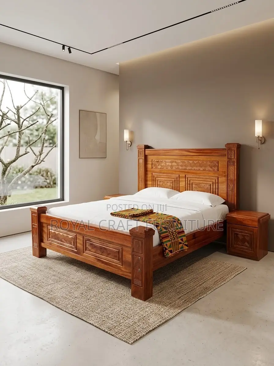 Masterpiece Comfort: Handcrafted Deluxe 6x6 Mahogany King Bed