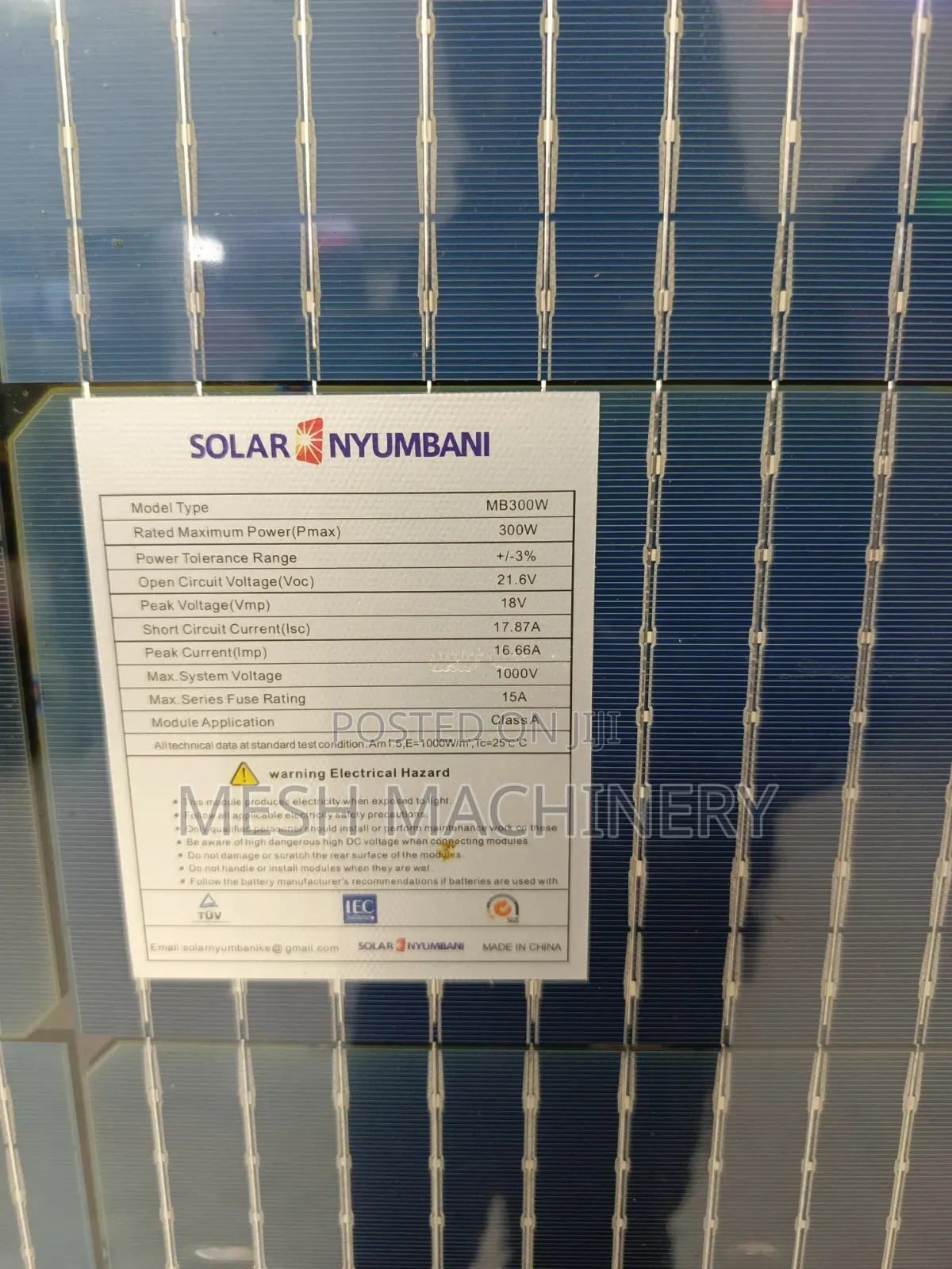 Solar Nyumbani 300w 18v Solar Panels